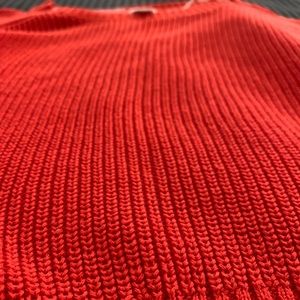 NWOT Orange Sweater Crop Top